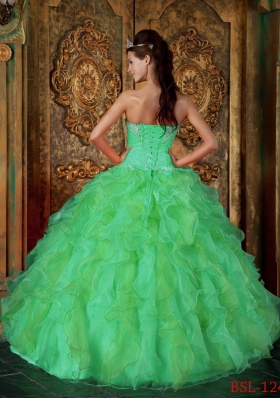 2014 Spring Lovely Quinceanera Dresses Princess Sweetheart Ruffles