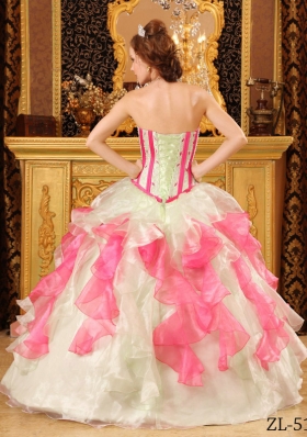 Exclusive Multi-Color Puffy Sweetheart Appliques Quinceanera Dresses for 2014