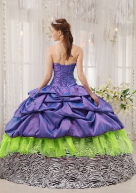 Exclusive Puffy Strapless 2014 Beading Quinceanera Dresses with Pick-ups