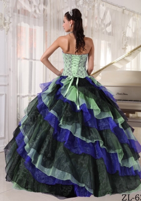 Gorgeous Strapless Appliques and Beading 2014 Quinceanera Dresses