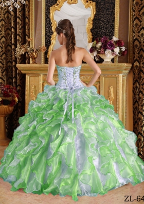 Puffy Sweetheart Appliques 2014 Quinceanera Gown for 2014