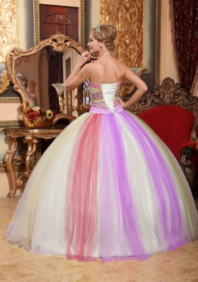 2014 Beautiful Puffy Sweetheart Beading Quinceanera Dresses