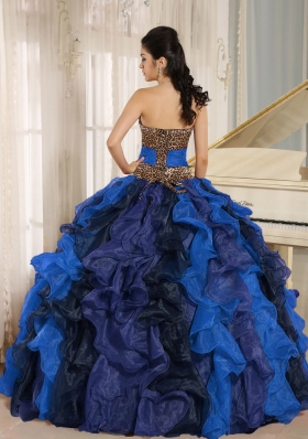 Fashionable Wholesale Multi-color 2014 Quinceanera Dress with Ruffles