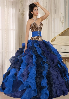 Fashionable Wholesale Multi-color 2014 Quinceanera Dress with Ruffles
