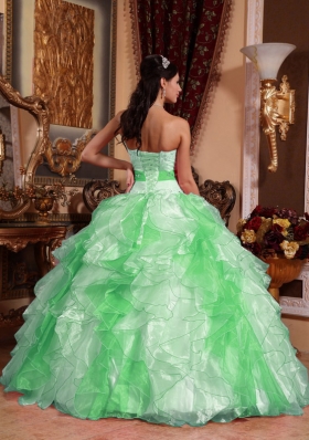 2014 Beautiful Puffy Sweetheart Beading and Ruching Quinceanera Dresses