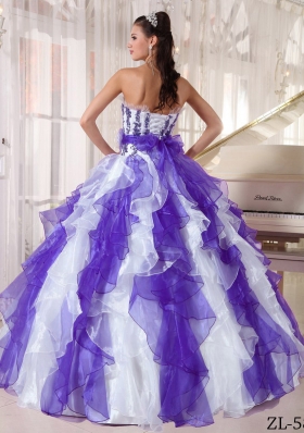 2014 Colorful Puffy Strapless Quinceanera Dresses with Beading