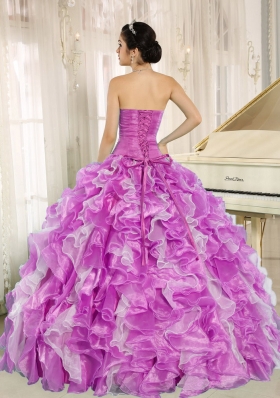 2014 Colorful Romantic Quinceanera Dresses Beading and Ruffles for Custom Made