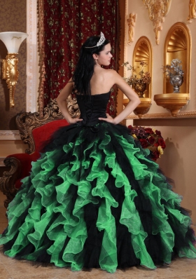 Exclusive Puffy Sweetheart for 2014 Beading Quinceanera Dresses with Ruffles