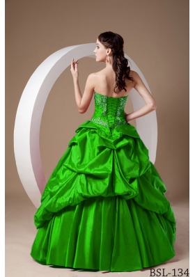 Lovely Princess Sweetheart with Pick-ups and Appliques Quinceanera Dresses for 2014