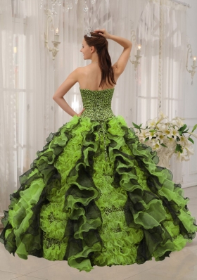 Multi-colored Puffy Sweetheart with Beading Quinceanera Dresses for 2014