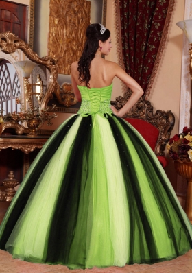 Multi-colored Puffy Sweetheart Beading Quinceanera Dresses for 2014