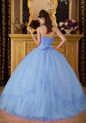 2014 Fashionable Puffy Sweetheart Appliques Quinceanera Dresses with Beading