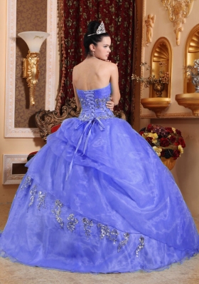 2014 Puffy Sweetheart Appliques and Beading Quinceanera Dresses with Pick-ups