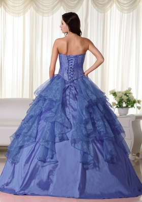 2014 Puffy Sweetheart Embroidery Quinceanera Gowns with Ruffles