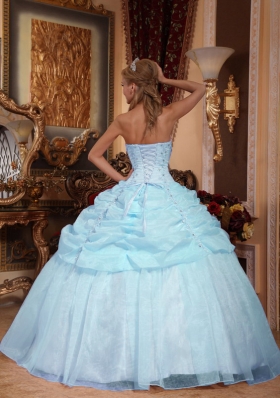 Affordable Puffy Strapless Appliques 2014 Quinceanera Dresses with Pick-ups