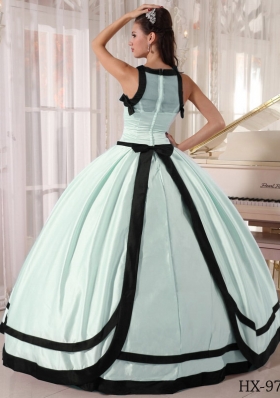 Pretty Colourful Ball Gown Bateau Long Quinceanera Dresses with Bow