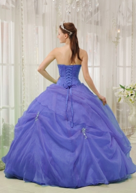 Fashionable Puffy Sweetheart 2014 Appliques Quinceanera Dresses with Beading