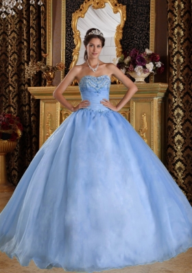 Perfect Ball Gown Sweetheart Appliques and Beading 2014 Quinceanera Dresses