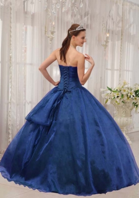 2014 Pretty Strapless Beading Puffy Quinceanera Dresses