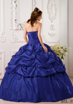 Cheap Sweetheart Long 2014 Quinceanera Dresses with Appliques