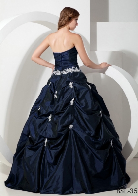 Princess Sweetheart Long Appliques 2014 Quinceanera Dresses