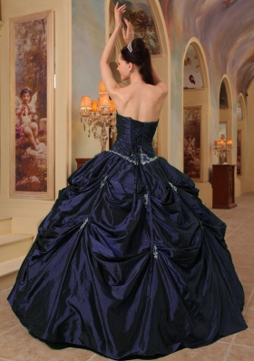 Puffy Strapless Long Simple Quinceanera Dresses with Beading