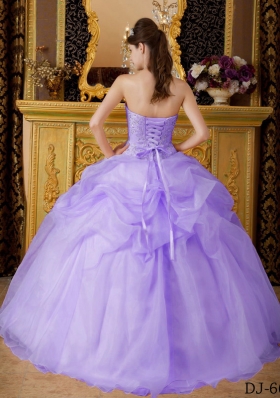 2014 Exclusive Quinceanera Dresses in Lavender Ball Gown Strapless with Beading