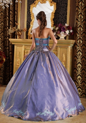 2014 Lovely Puffy Strapless Appliques Quinceanera Dresses