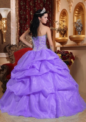 Affordable Puffy Sweetheart Beading Quinceanera Dresses Lavender