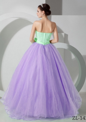 Classical Puffy Strapless Sash and Ruching Quinceanea Dresses for 2014