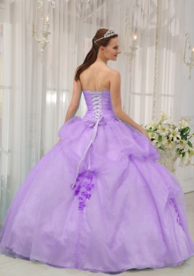 Cute Puffy Sweetheart Appliques 2014 Quinceanera Dresses