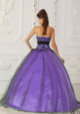 Puffy Strapless 2014 Beading and Appliques Quinceanera Dresses