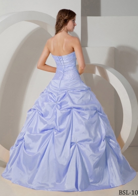 Puffy Sweetheart 2014 Beading Quinceanera Dresses with Pick-ups