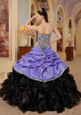 Puffy Sweetheart Ruffles and Pick-ups 2014 Quinceanera Dresses