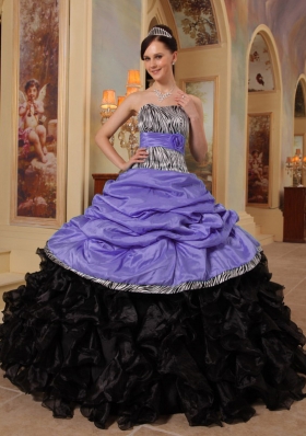 Puffy Sweetheart Ruffles and Pick-ups 2014 Quinceanera Dresses
