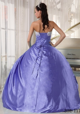 2014 Beautiful Puffy Strapless Lace Quinceanera Dresses with Hand Made Flower