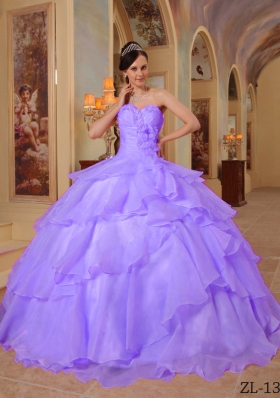 2014 Elegant Purple Ball Gown Sweetheart Beading Quinceanera Dresses