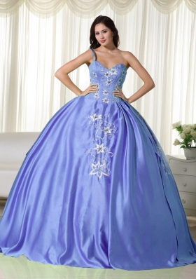 2014 Lovely Puffy Off the Shoulder Embroidery Quinceanera Dresses