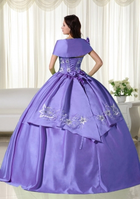 Beautiful Puffy Off the Shoulder Embroidery Quinceanera Dresses for 2014