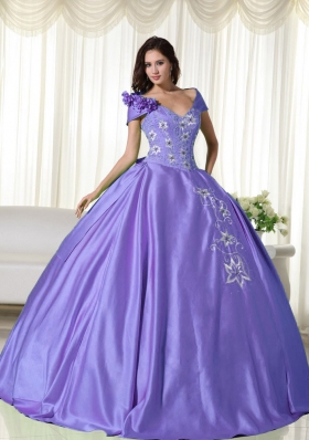 Beautiful Puffy Off the Shoulder Embroidery Quinceanera Dresses for 2014