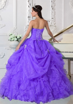 Elegant Strapless Beading Quinceanera Dress for 2014 Spring