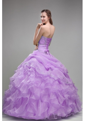 Exclusive Puffy Strapless Beading and Ruffles Quinceanera Dresses for 2014