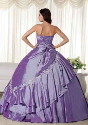 New Style Puffy Strapless Appliques Quinceanera Dresses for 2014