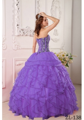 Pretty Sweetheart Ruffles and Beading Quinceanera Dresses for 2014