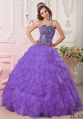 Pretty Sweetheart Ruffles and Beading Quinceanera Dresses for 2014