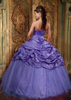 Puffy Sweetheart 2014 Appliques Quinceanera Dresses with Pick-ups