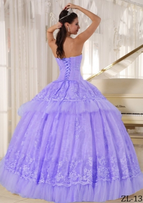 Beautiful Ball Gown Sweetheart Lace Appliques Quinceanera Dresses for 2014