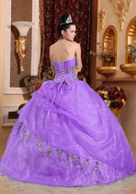 Brand New Lavender Puffy Sweetheart Beading Quinceanera Dresses for 2014