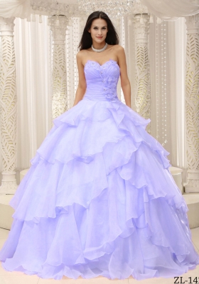 Elegant Sweetheart Ruching 2014 Spring Quinceanera Dresses