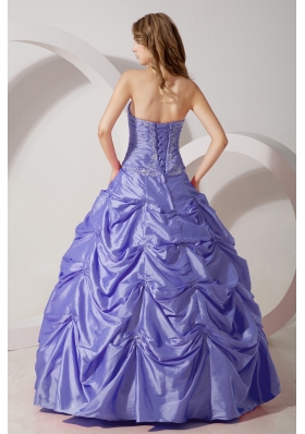 Exquisite Lavender Princess Strapless Appliques Quinceanera Dresses for 2014